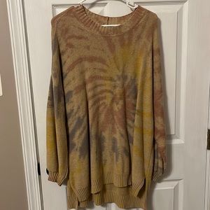 American Eagle oversized tie die sweater